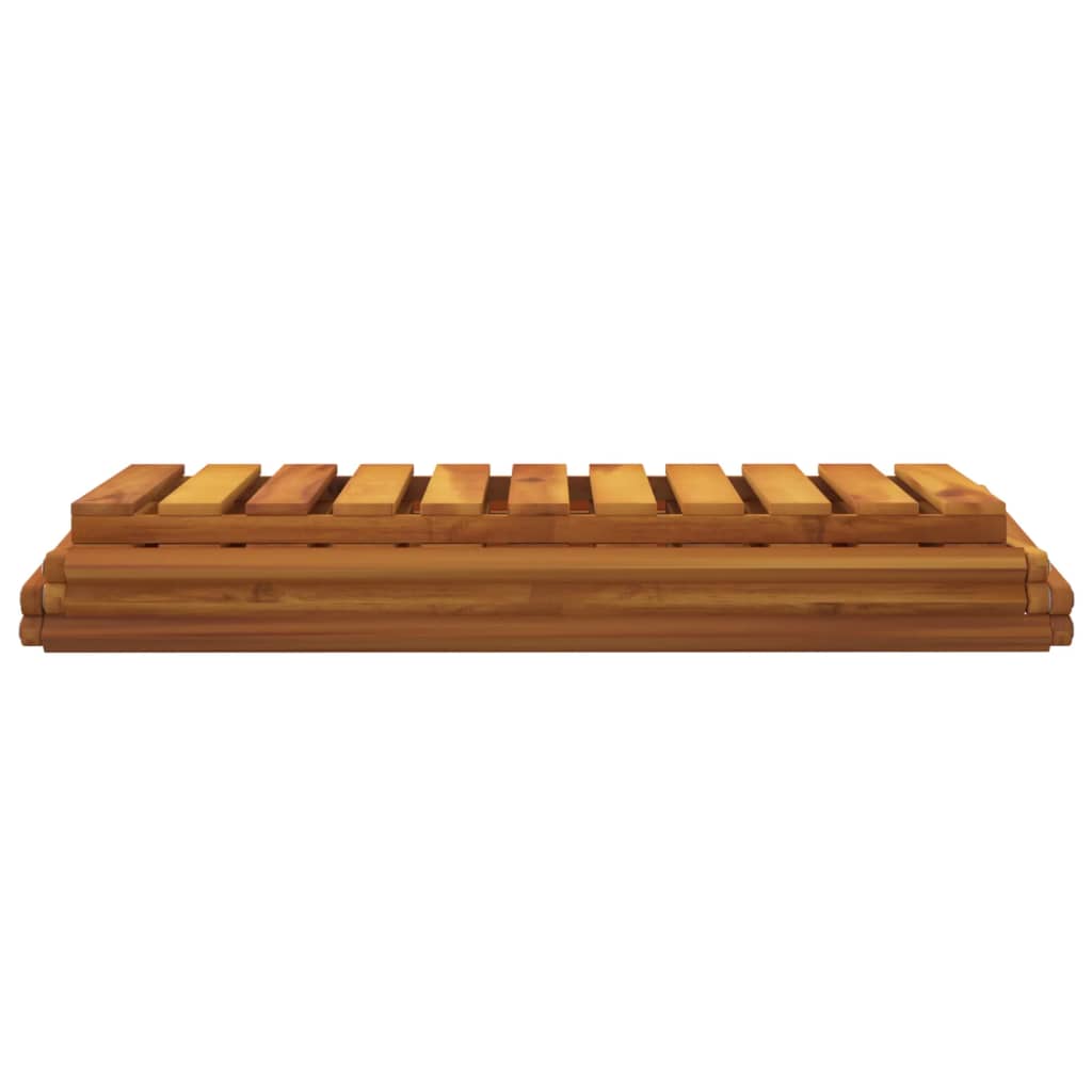 3-tasoinen Taitettava hylly ruskea 70x31x63 cm täysi akasiapuu - Sisustajankoti.fi