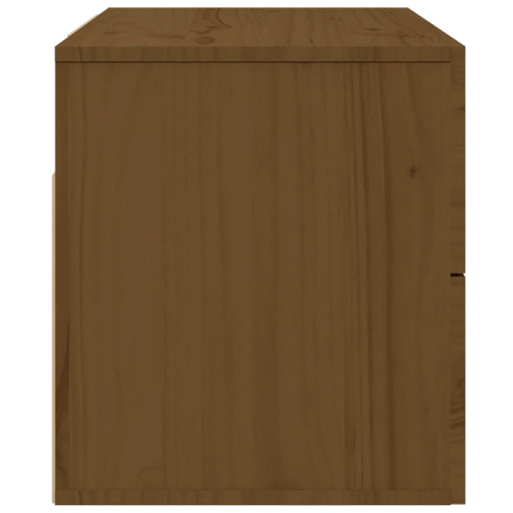 Seinäkiinnitettävät yöpöydät 2 kpl hunajanruskea 50x36x40 cm - Sisustajankoti.fi