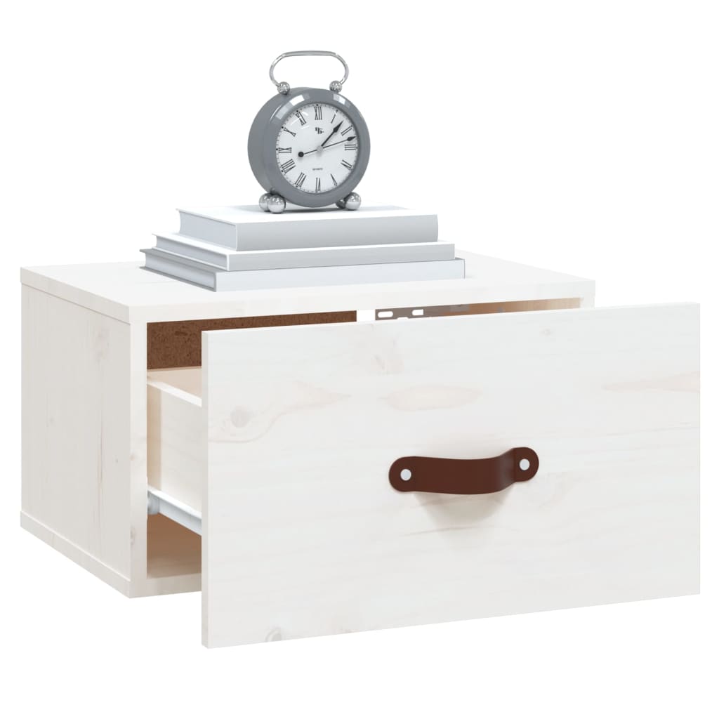 Seinäkiinnitettävät yöpöydät 2 kpl valkoinen 40x29,5x22 cm - Sisustajankoti.fi
