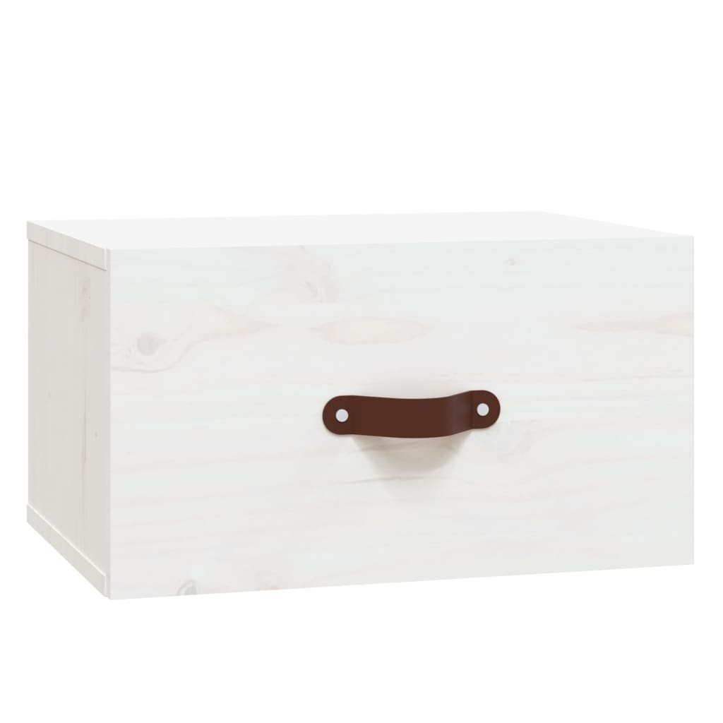 Seinäkiinnitettävät yöpöydät 2 kpl valkoinen 40x29,5x22 cm - Sisustajankoti.fi