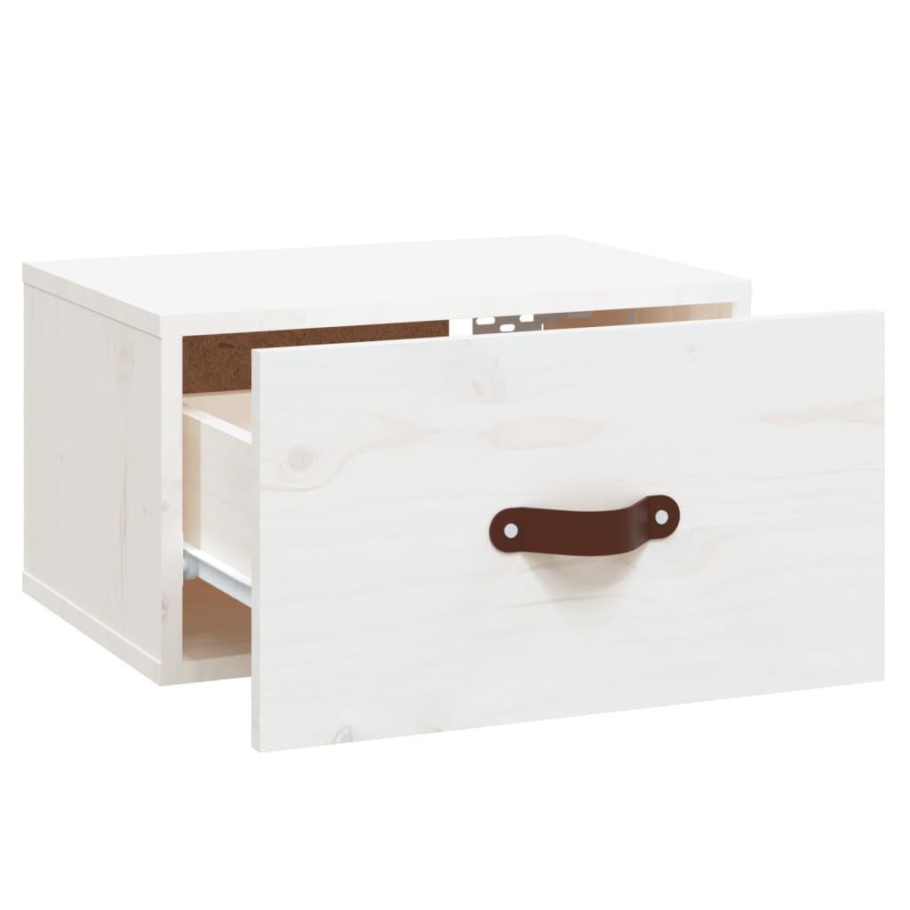 Seinäkiinnitettävät yöpöydät 2 kpl valkoinen 40x29,5x22 cm - Sisustajankoti.fi