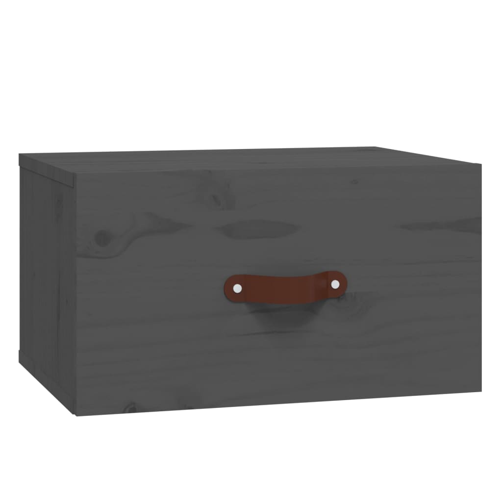 Seinäkiinnitettävät yöpöydät 2 kpl harmaa 40x29,5x22 cm - Sisustajankoti.fi