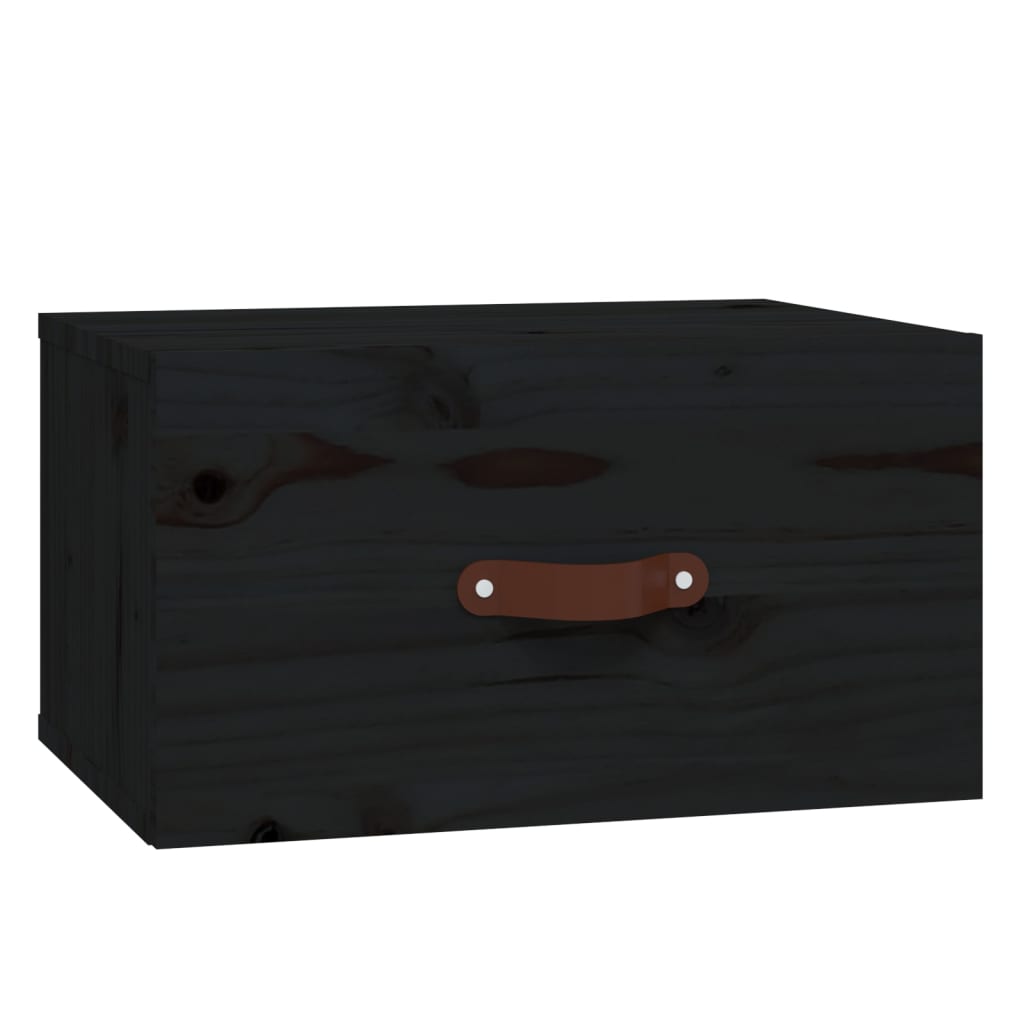 Seinäkiinnitettävä yöpöytä musta 40x29,5x22 cm - Sisustajankoti.fi