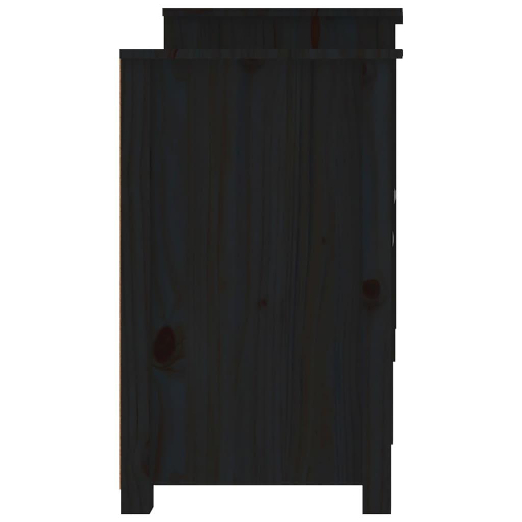 Senkki musta 164x37x68 cm täysi mänty - Sisustajankoti.fi