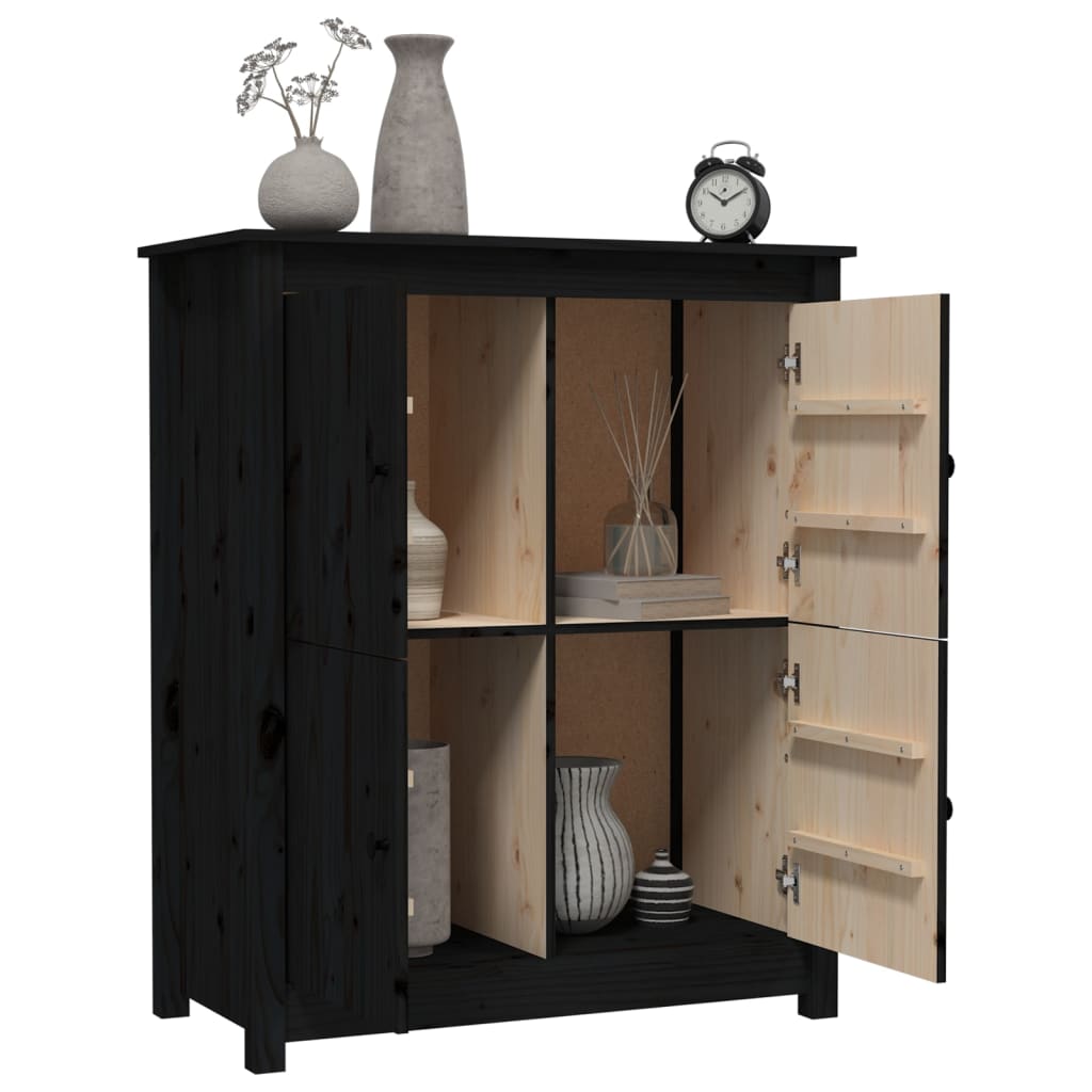 Senkki musta 83x41,5x100 cm täysi mänty - Sisustajankoti.fi