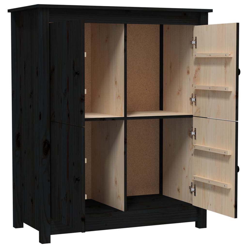 Senkki musta 83x41,5x100 cm täysi mänty - Sisustajankoti.fi