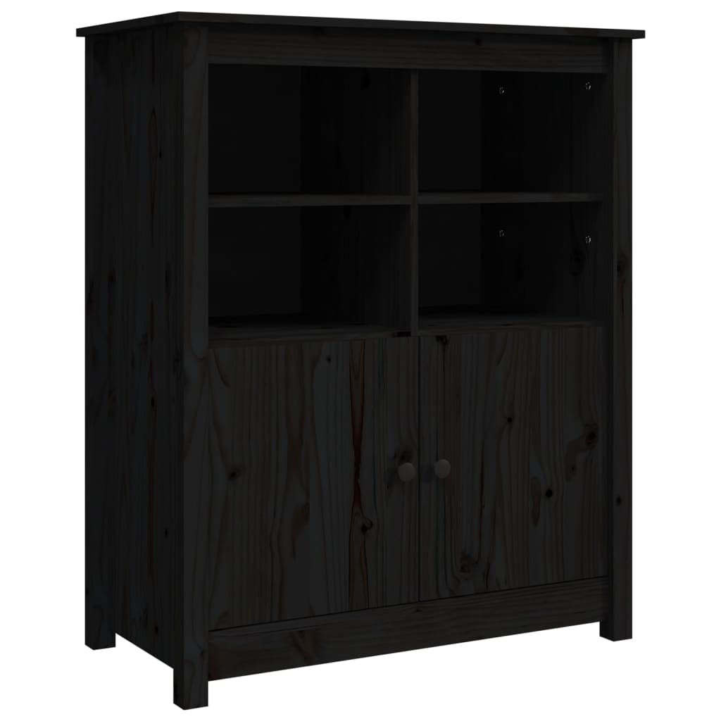 Senkki musta 83x41,5x100 cm täysi mänty - Sisustajankoti.fi