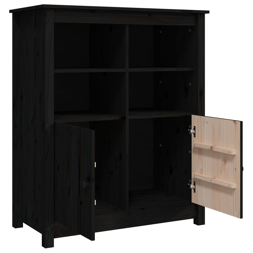 Senkki musta 83x41,5x100 cm täysi mänty - Sisustajankoti.fi