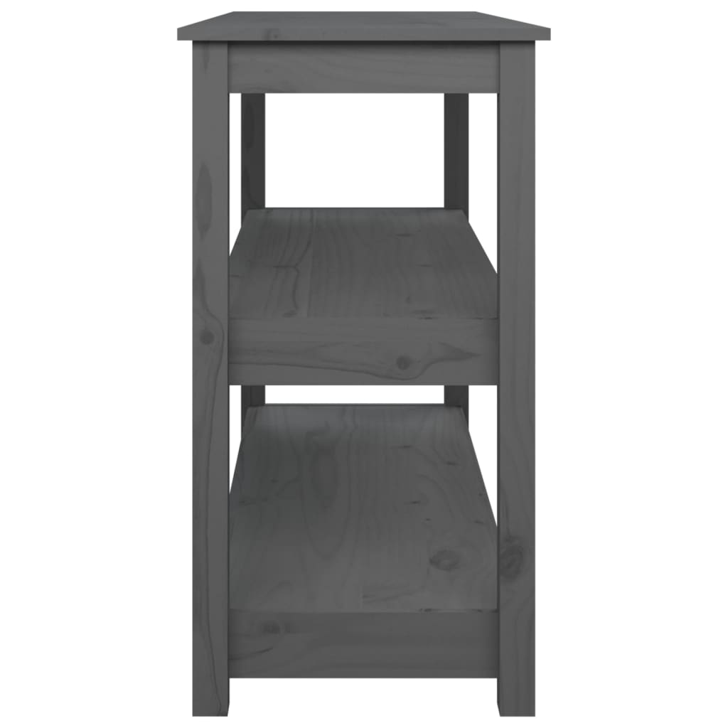 Konsolipöytä harmaa 110x40x74 cm täysi mänty - Sisustajankoti.fi