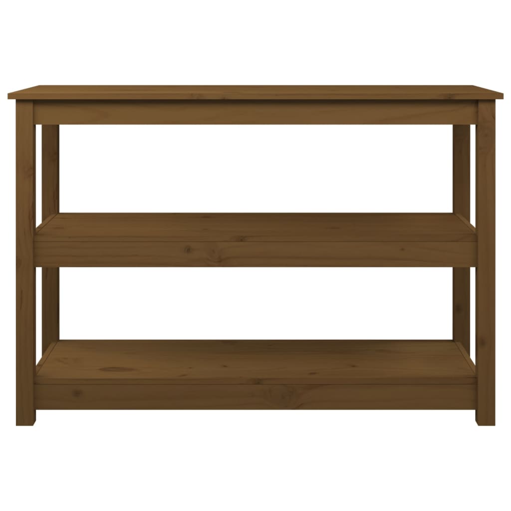 Konsolipöytä hunajanruskea 110x40x74 cm täysi mänty - Sisustajankoti.fi