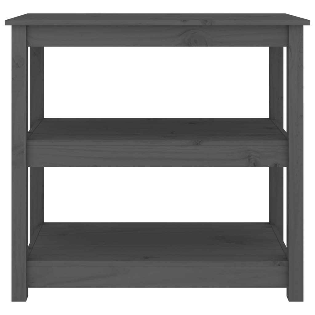 Konsolipöytä harmaa 80x40x74 cm täysi mänty - Sisustajankoti.fi