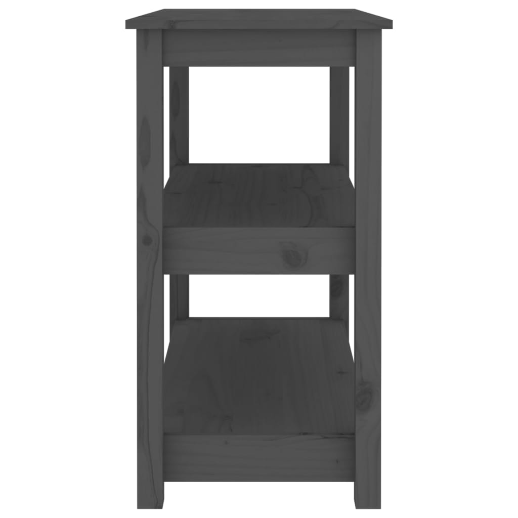 Konsolipöytä harmaa 80x40x74 cm täysi mänty - Sisustajankoti.fi
