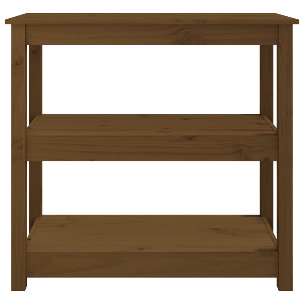 Konsolipöytä hunajanruskea 80x40x74 cm täysi mänty - Sisustajankoti.fi