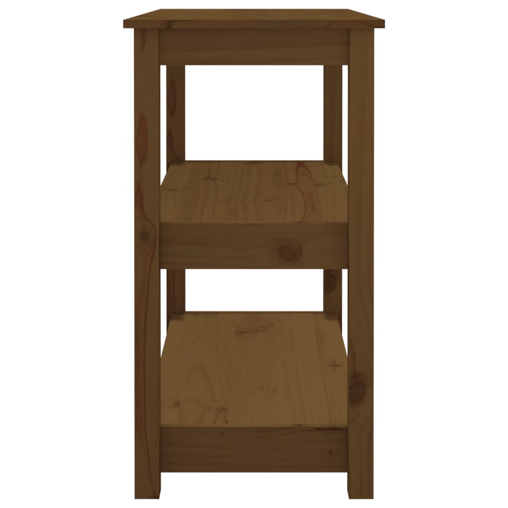Konsolipöytä hunajanruskea 80x40x74 cm täysi mänty - Sisustajankoti.fi