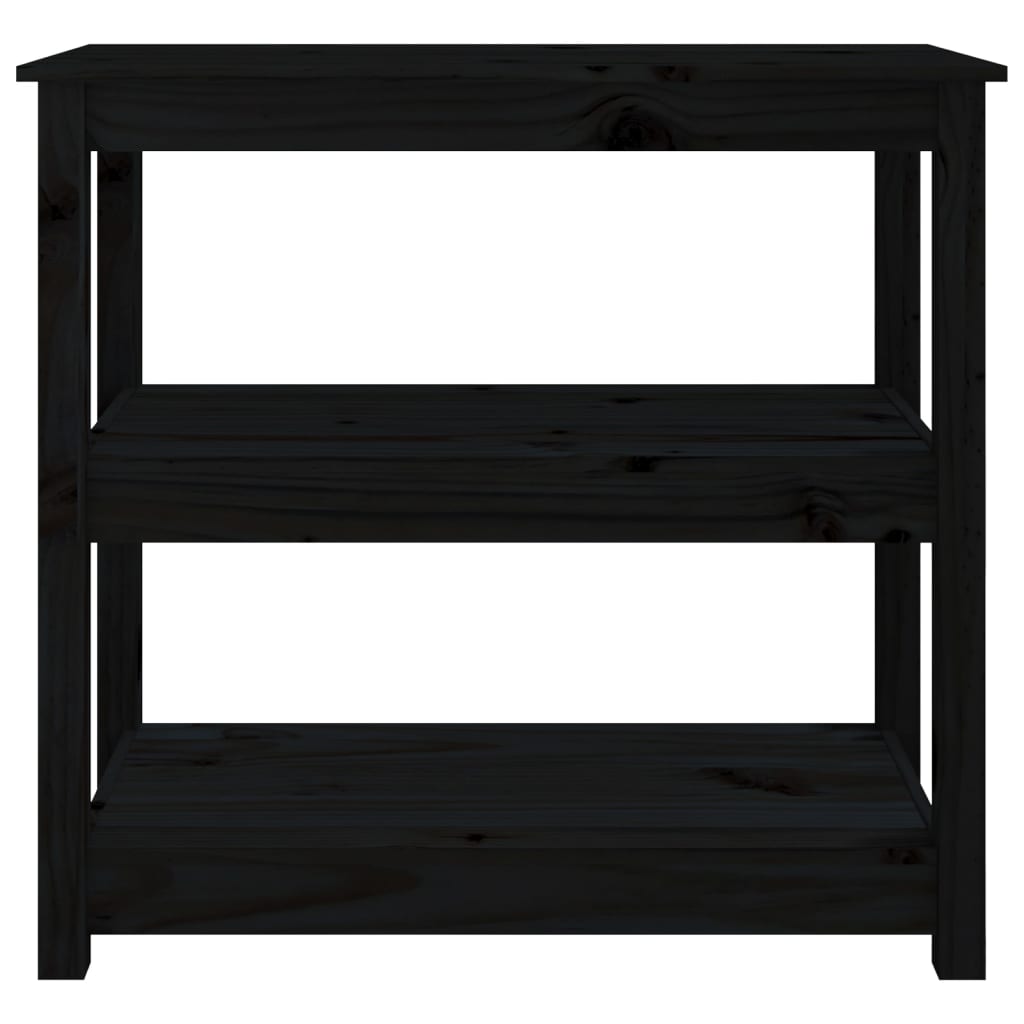 Konsolipöytä musta 80x40x74 cm täysi mänty - Sisustajankoti.fi