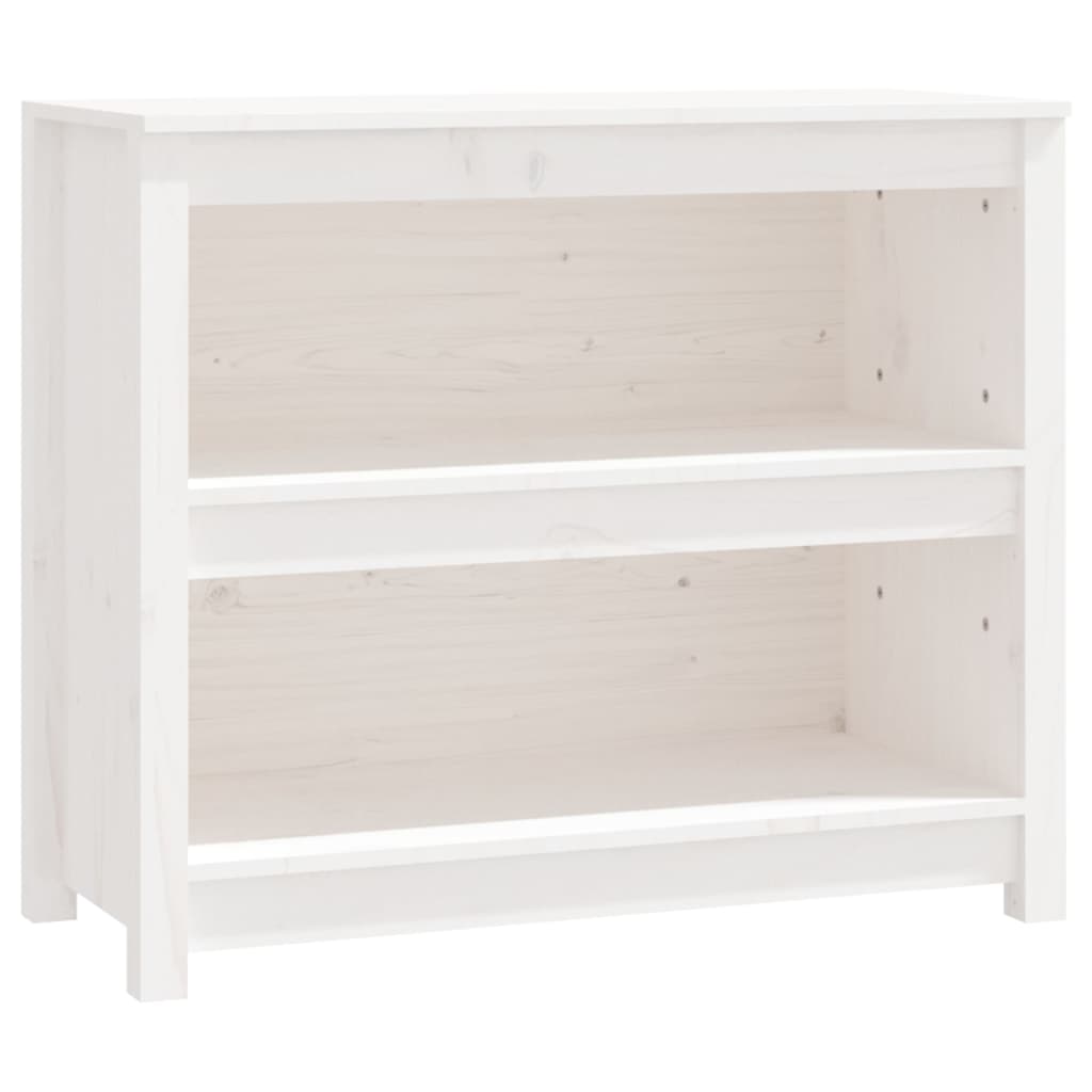 Kirjahylly valkoinen 80x35x68 cm täysi mänty - Sisustajankoti.fi