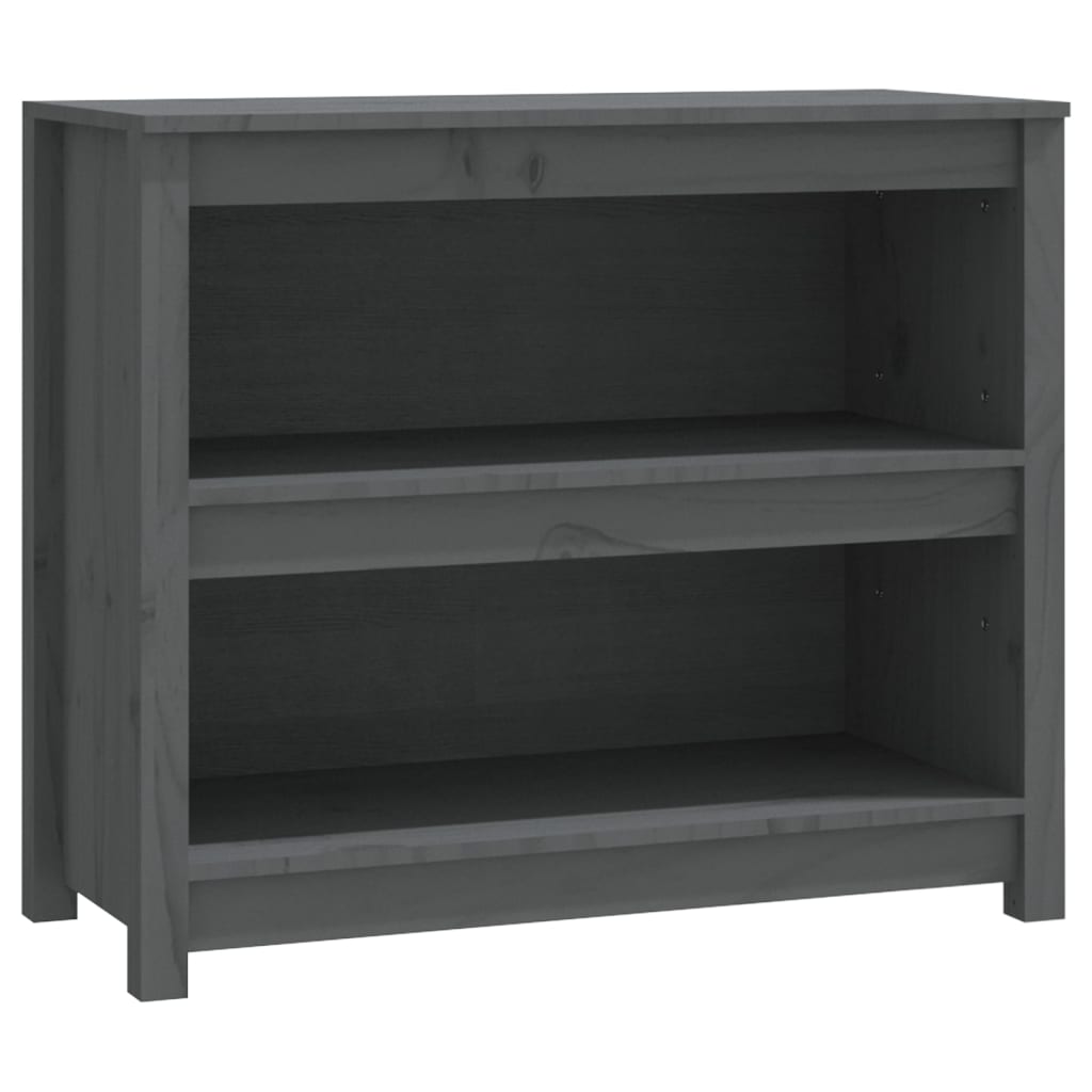 Kirjahylly harmaa 80x35x68 cm täysi mänty - Sisustajankoti.fi