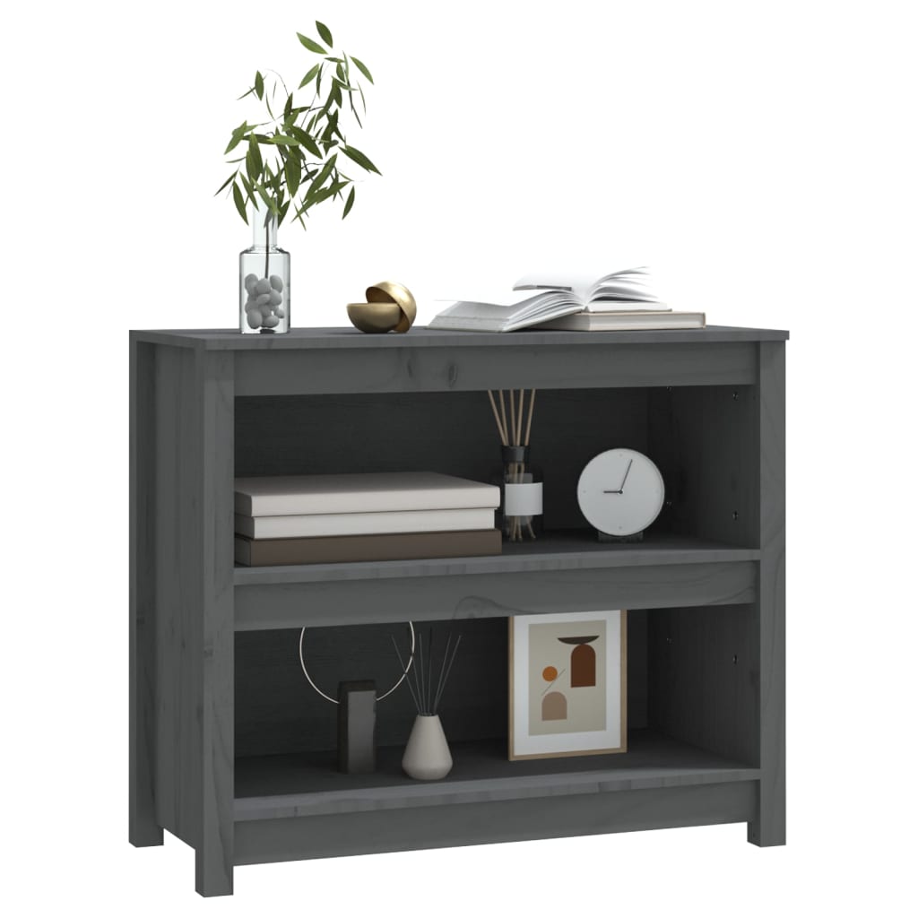 Kirjahylly harmaa 80x35x68 cm täysi mänty - Sisustajankoti.fi