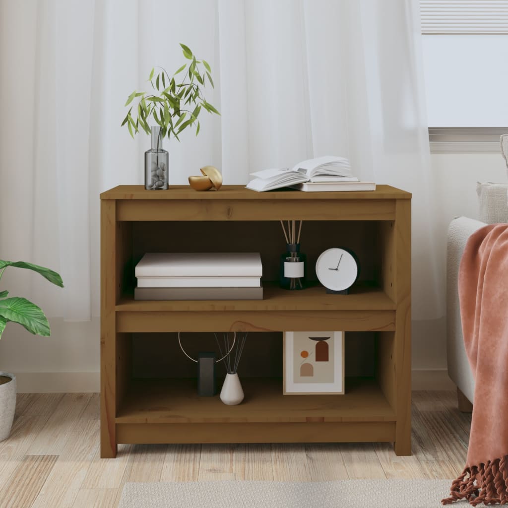 Kirjahylly hunajanruskea 80x35x68 cm täysi mänty - Sisustajankoti.fi