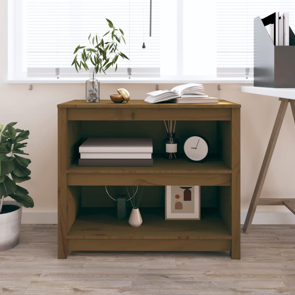 Kirjahylly hunajanruskea 80x35x68 cm täysi mänty - Sisustajankoti.fi
