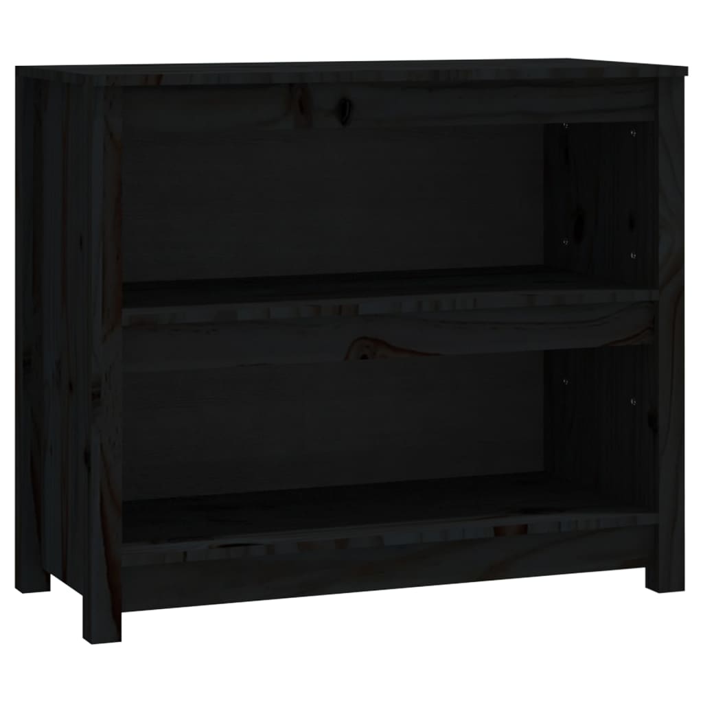 Kirjahylly musta 80x35x68 cm täysi mänty - Sisustajankoti.fi
