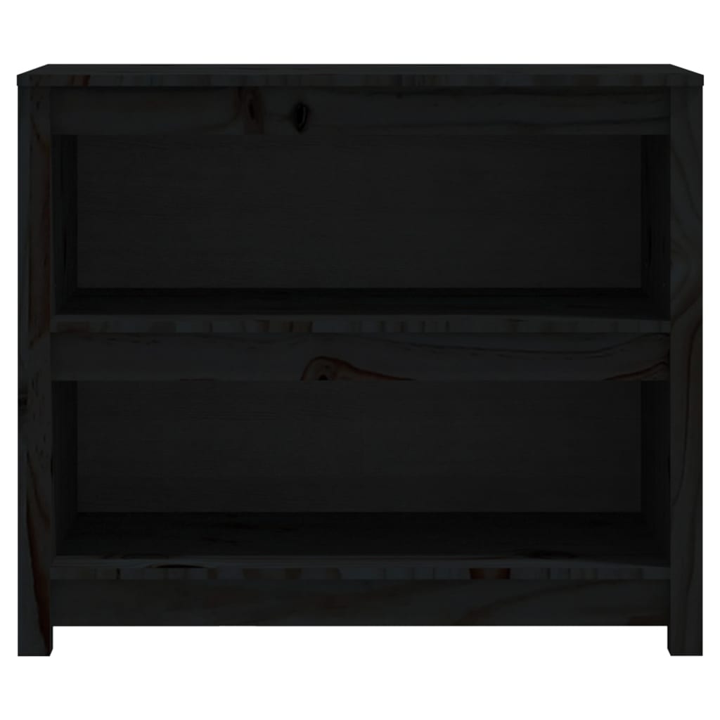 Kirjahylly musta 80x35x68 cm täysi mänty - Sisustajankoti.fi