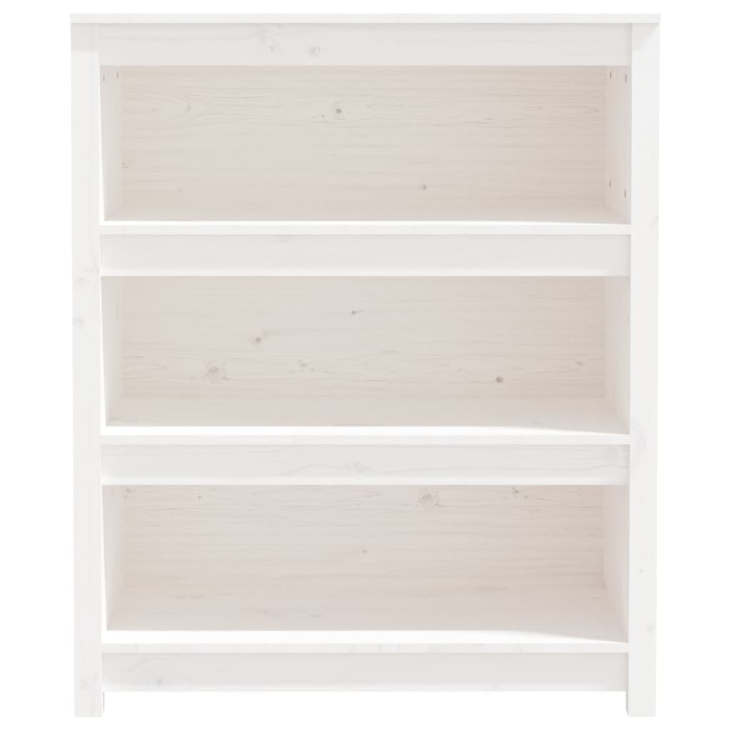 Kirjahylly valkoinen 80x35x97 cm täysi mänty - Sisustajankoti.fi