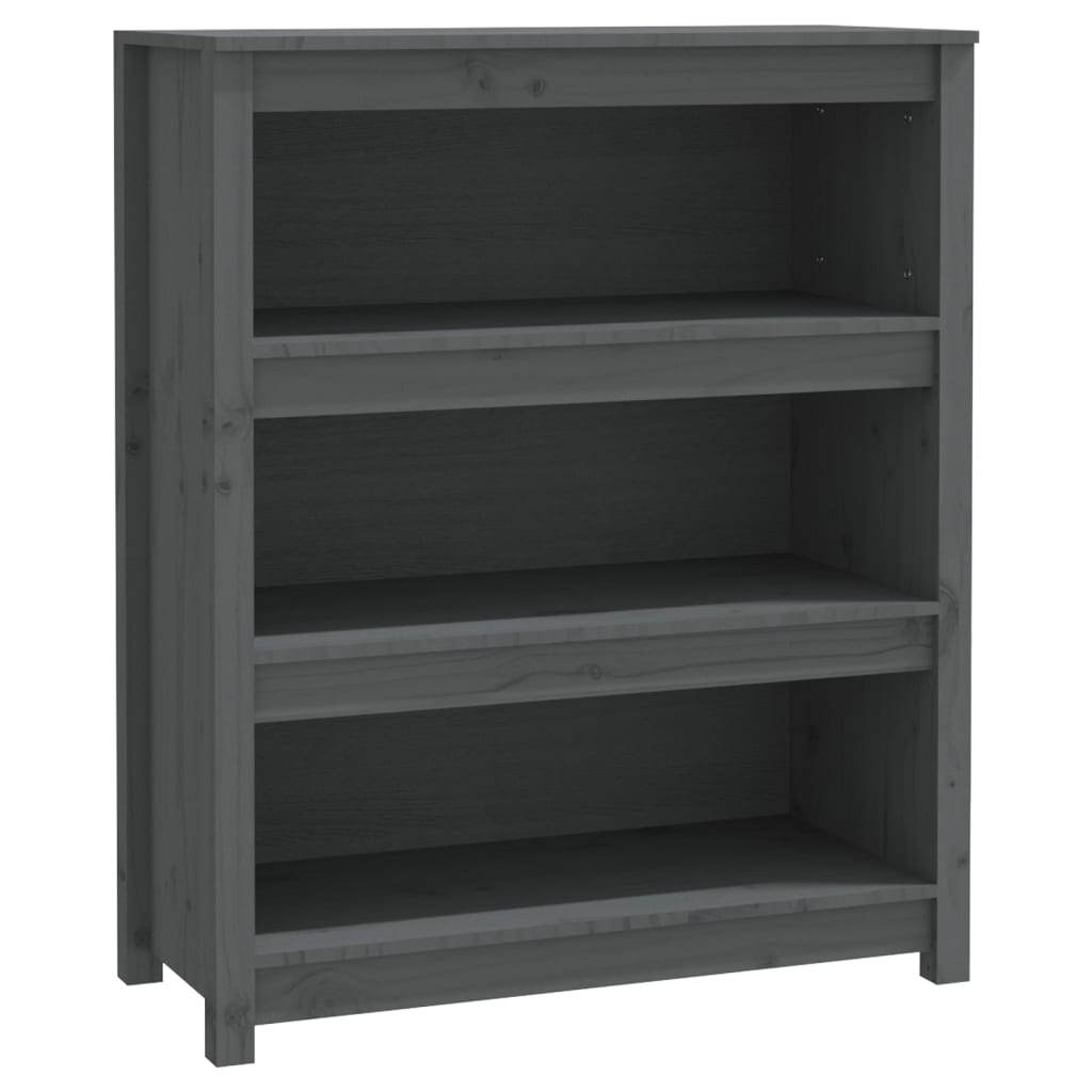 Kirjahylly harmaa 80x35x97 cm täysi mänty - Sisustajankoti.fi