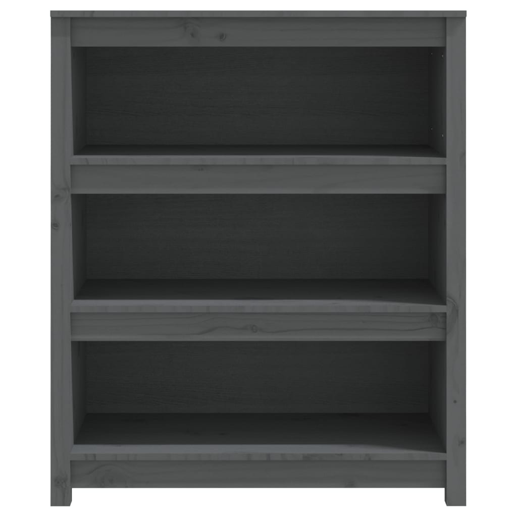 Kirjahylly harmaa 80x35x97 cm täysi mänty - Sisustajankoti.fi