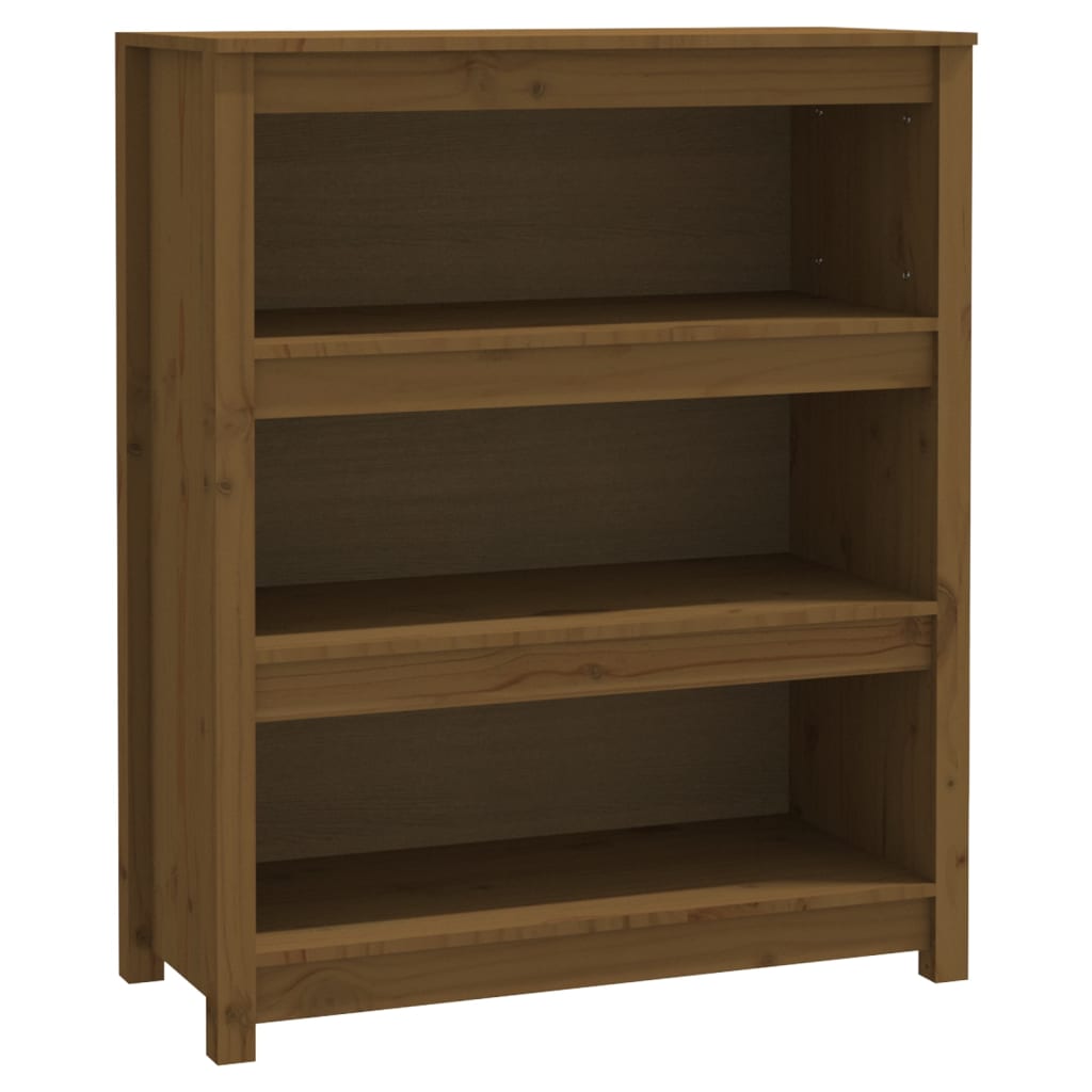 Kirjahylly hunajanruskea 80x35x97 cm täysi mänty - Sisustajankoti.fi
