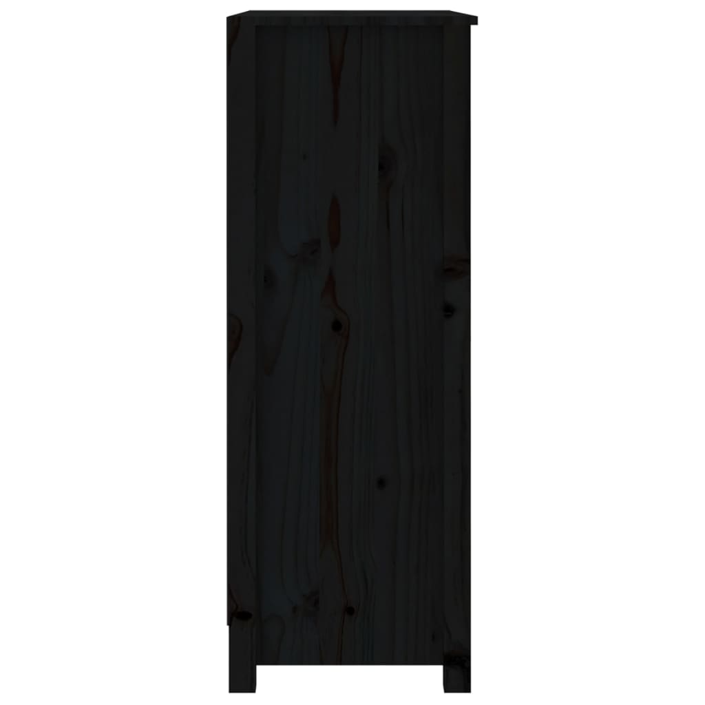 Kirjahylly musta 80x35x97 cm täysi mänty - Sisustajankoti.fi