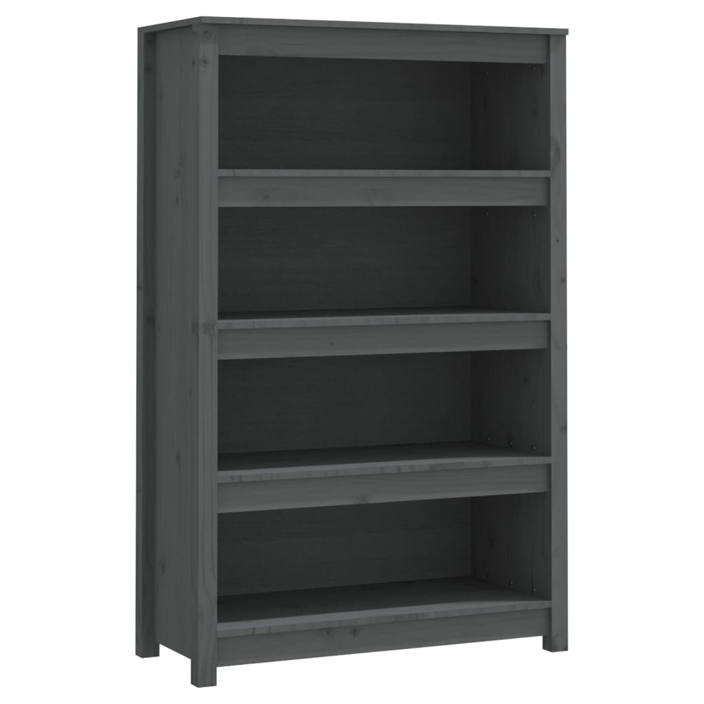 Kirjahylly harmaa 80x35x126 cm täysi mänty - Sisustajankoti.fi