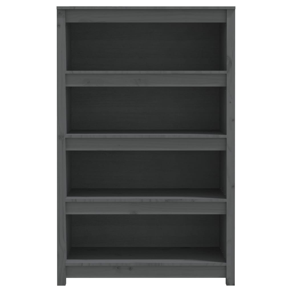 Kirjahylly harmaa 80x35x126 cm täysi mänty - Sisustajankoti.fi