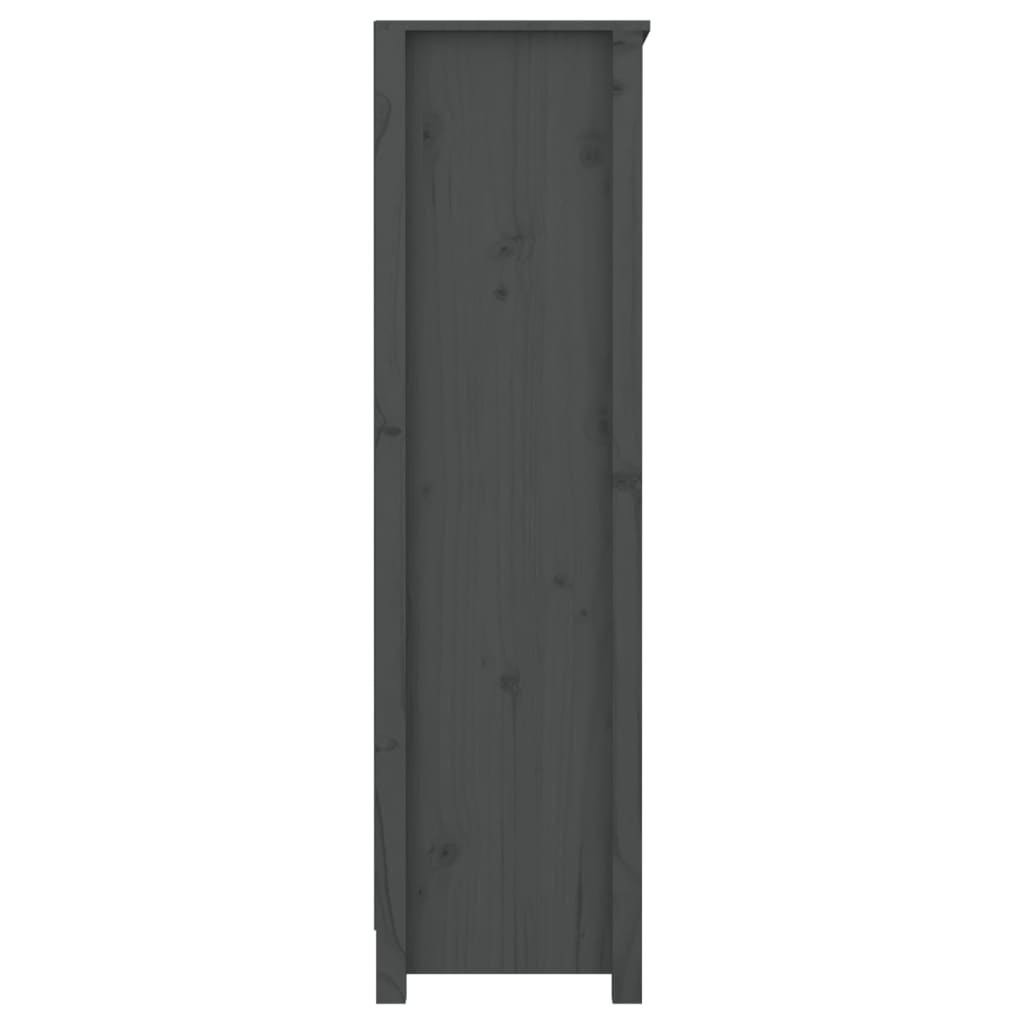 Kirjahylly harmaa 80x35x126 cm täysi mänty - Sisustajankoti.fi