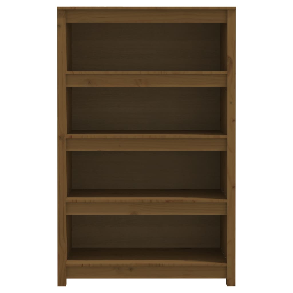 Kirjahylly hunajanruskea 80x35x126 cm täysi mänty - Sisustajankoti.fi