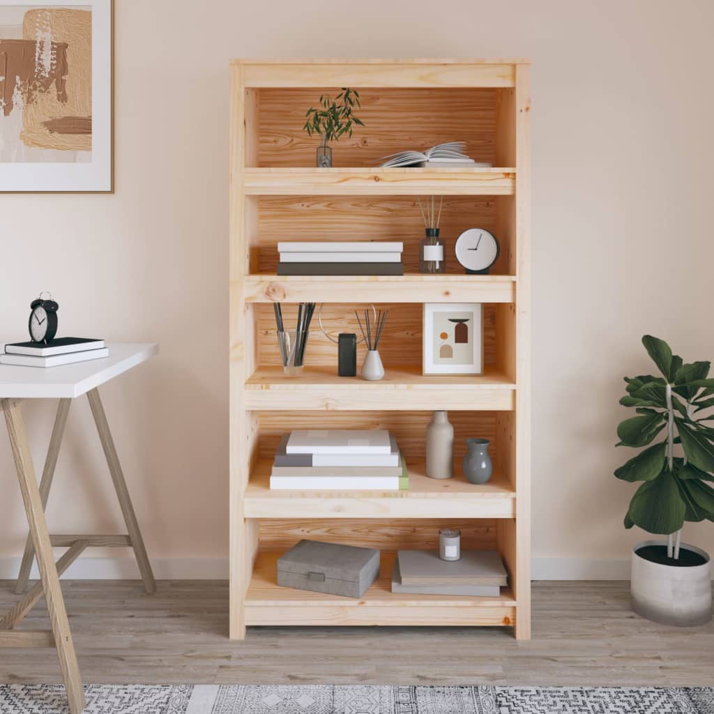 Kirjahylly 80x35x154 cm täysi mänty - Sisustajankoti.fi