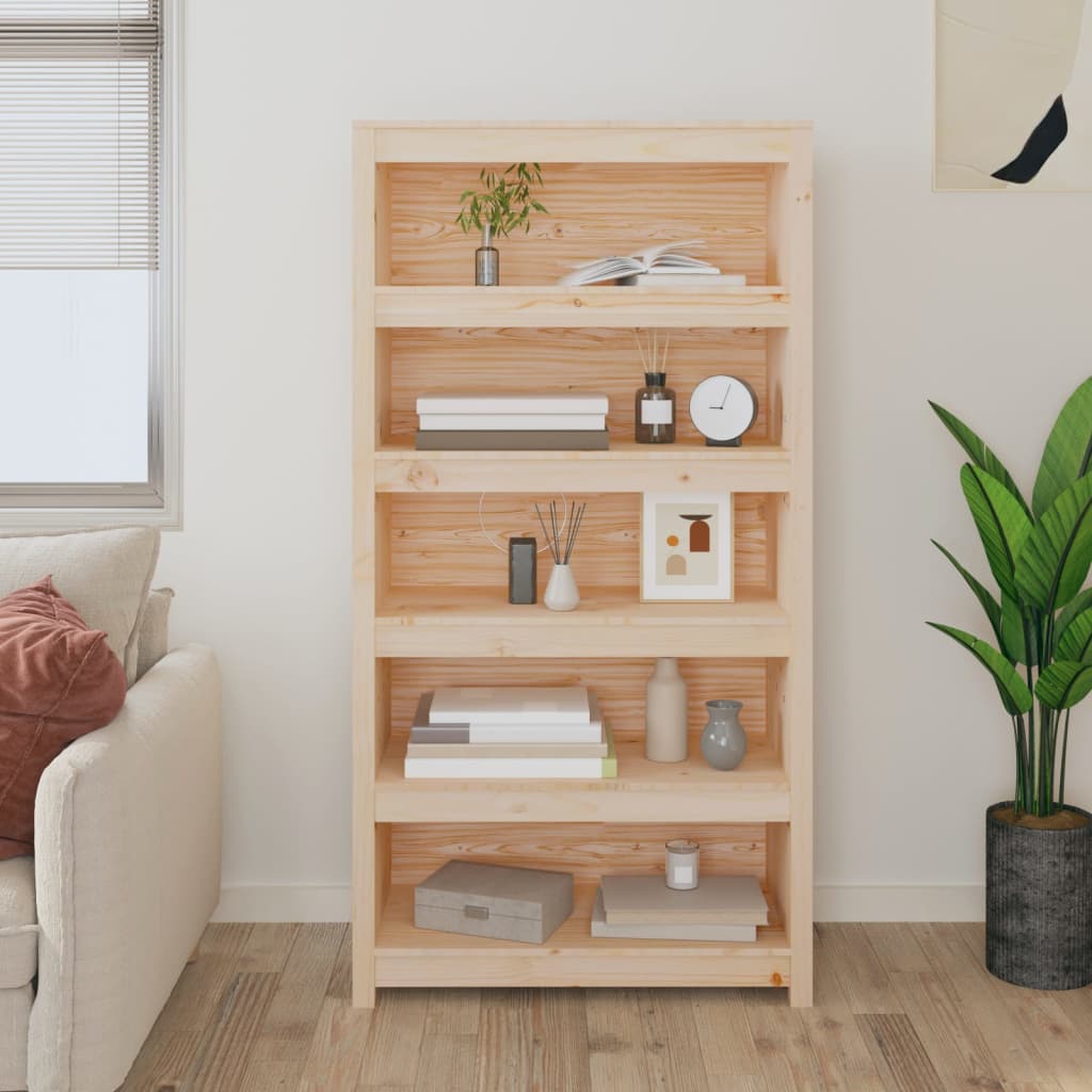 Kirjahylly 80x35x154 cm täysi mänty - Sisustajankoti.fi