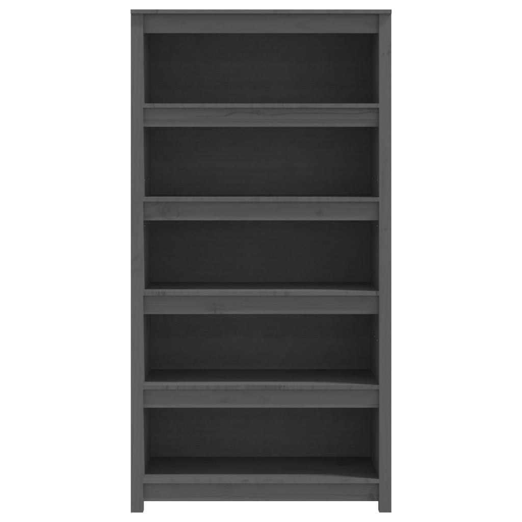 Kirjahylly harmaa 80x35x154 cm täysi mänty - Sisustajankoti.fi