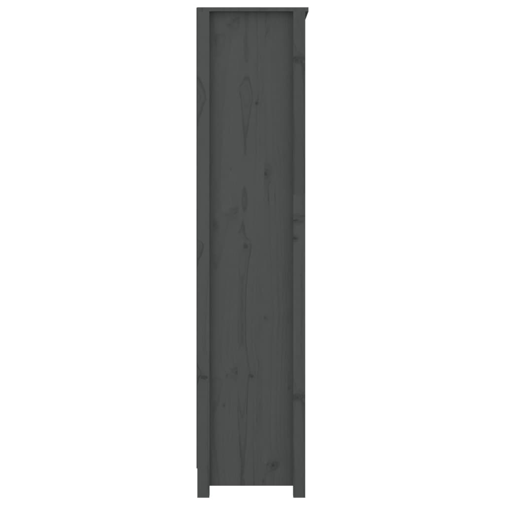 Kirjahylly harmaa 80x35x154 cm täysi mänty - Sisustajankoti.fi
