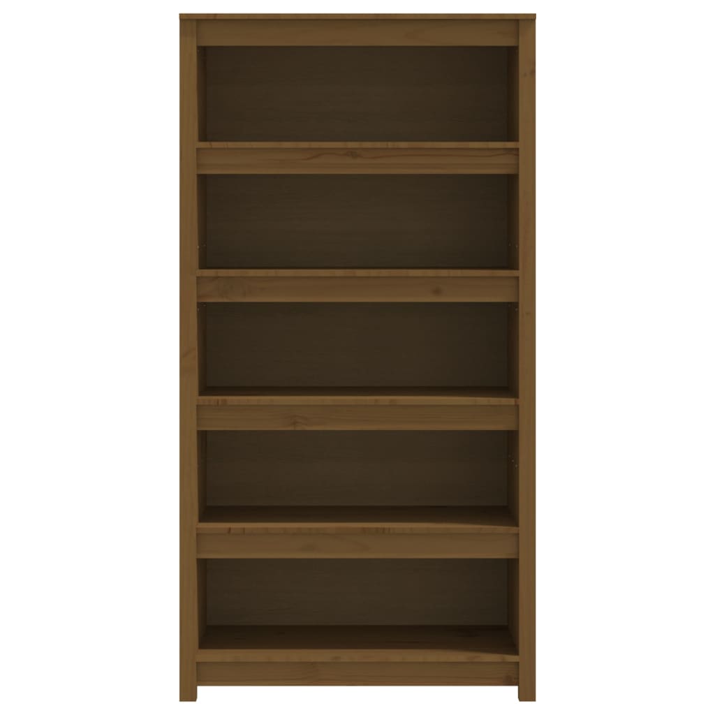 Kirjahylly hunajanruskea 80x35x154 cm täysi mänty - Sisustajankoti.fi