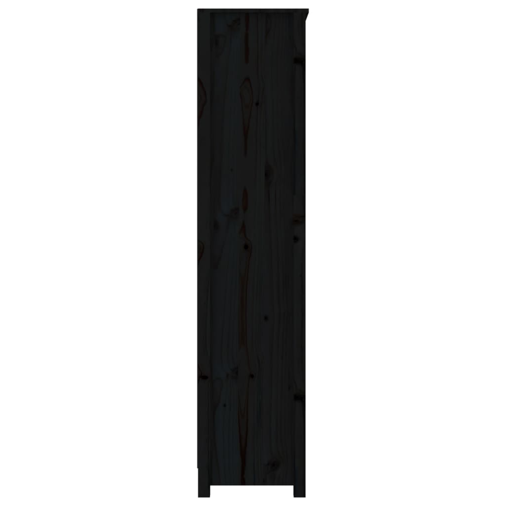 Kirjahylly musta 80x35x154 cm täysi mänty - Sisustajankoti.fi