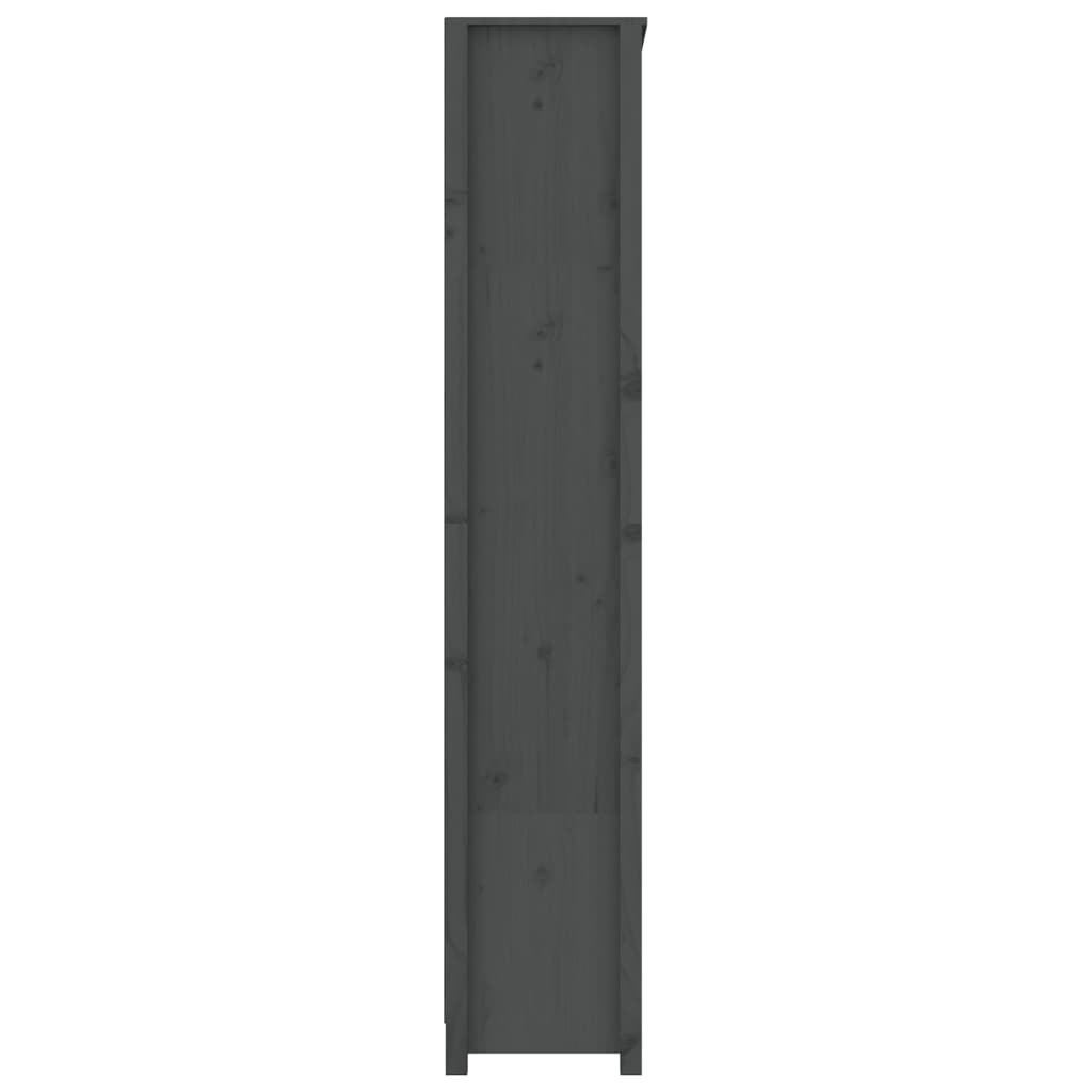Kirjahylly harmaa 80x35x183 cm täysi mänty - Sisustajankoti.fi
