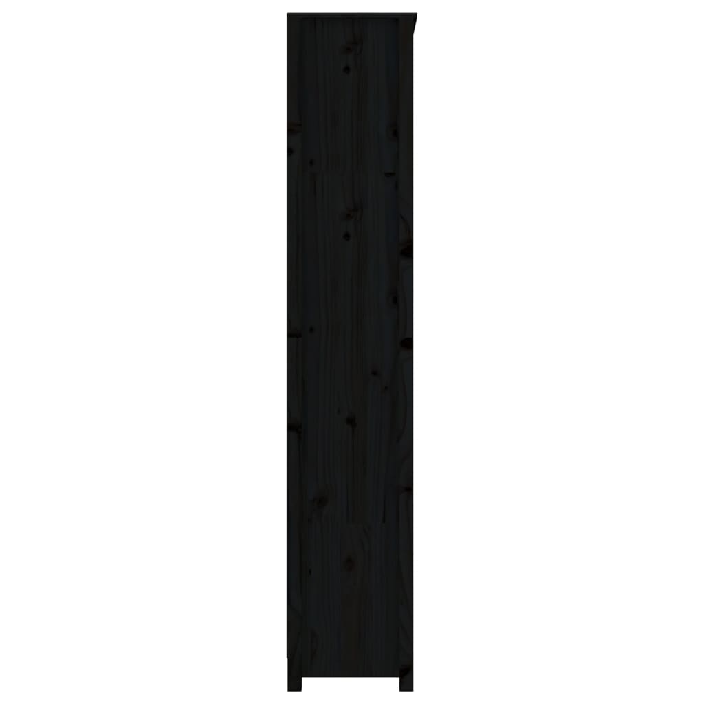 Kirjahylly musta 80x35x183 cm täysi mänty - Sisustajankoti.fi