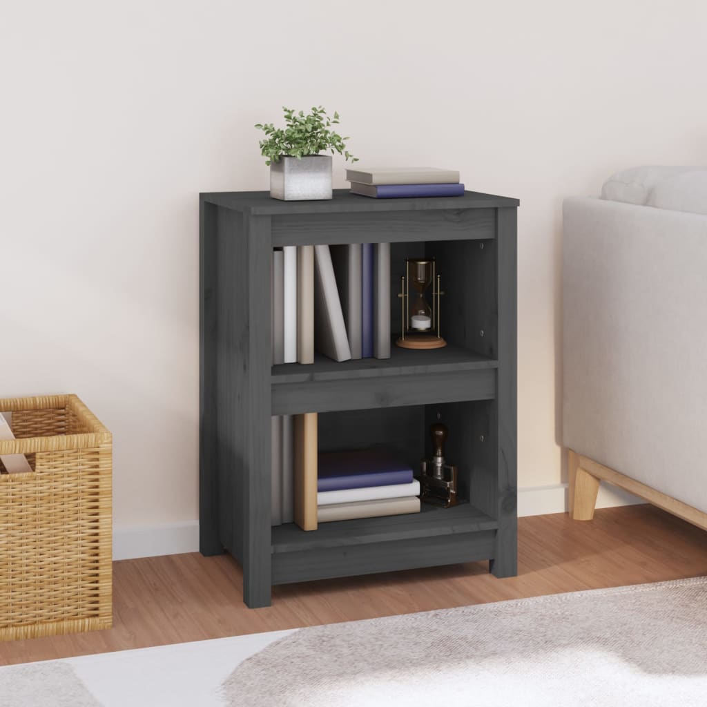 Kirjahylly harmaa 50x35x68 cm täysi mänty - Sisustajankoti.fi