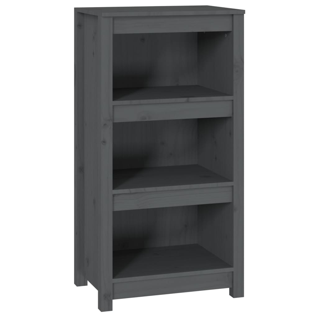 Kirjahylly harmaa 50x35x97 cm täysi mänty - Sisustajankoti.fi