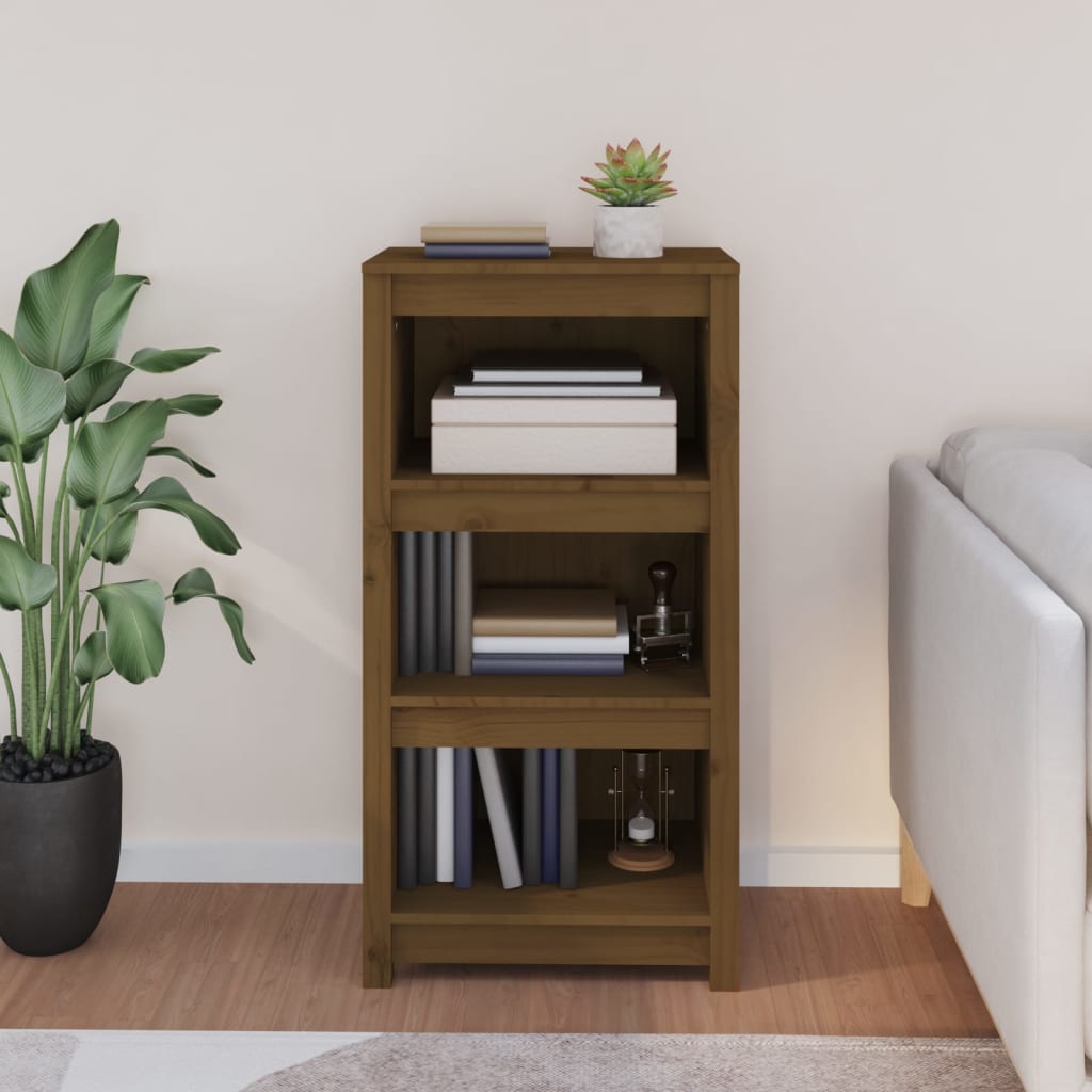 Kirjahylly hunajanruskea 50x35x97 cm täysi mänty - Sisustajankoti.fi