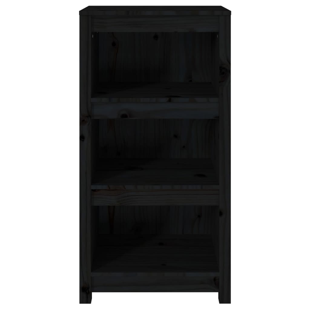 Kirjahylly musta 50x35x97 cm täysi mänty - Sisustajankoti.fi