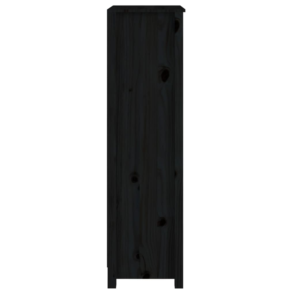 Kirjahylly musta 50x35x125,5 cm täysi mänty - Sisustajankoti.fi