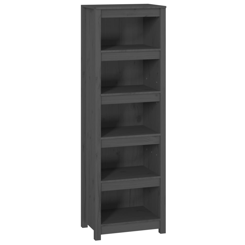 Kirjahylly harmaa 50x35x154 cm täysi mänty - Sisustajankoti.fi