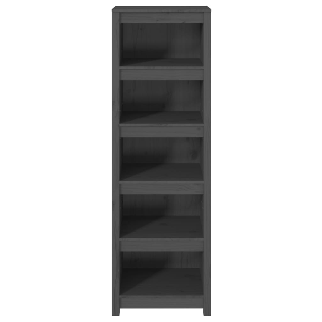 Kirjahylly harmaa 50x35x154 cm täysi mänty - Sisustajankoti.fi